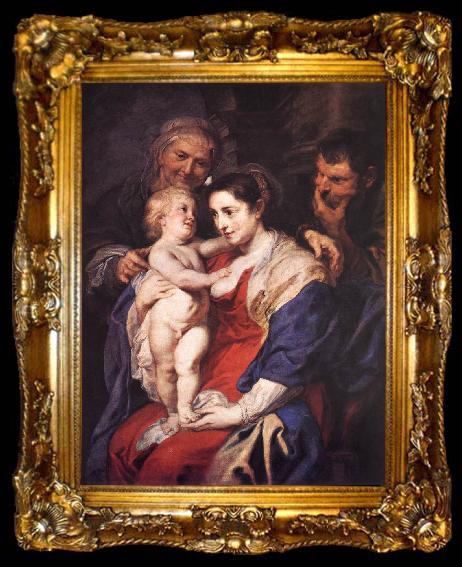 framed  RUBENS, Pieter Pauwel The Holy Family with St Anne, ta009-2